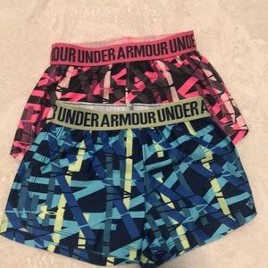 2 Under Armour shorts for girls